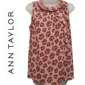 Ann Taylor floral sleeveless blouse